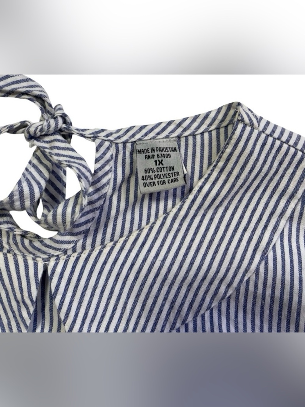 Country Store Striped Ruffle Sleeve Top - Picture 5 of 6